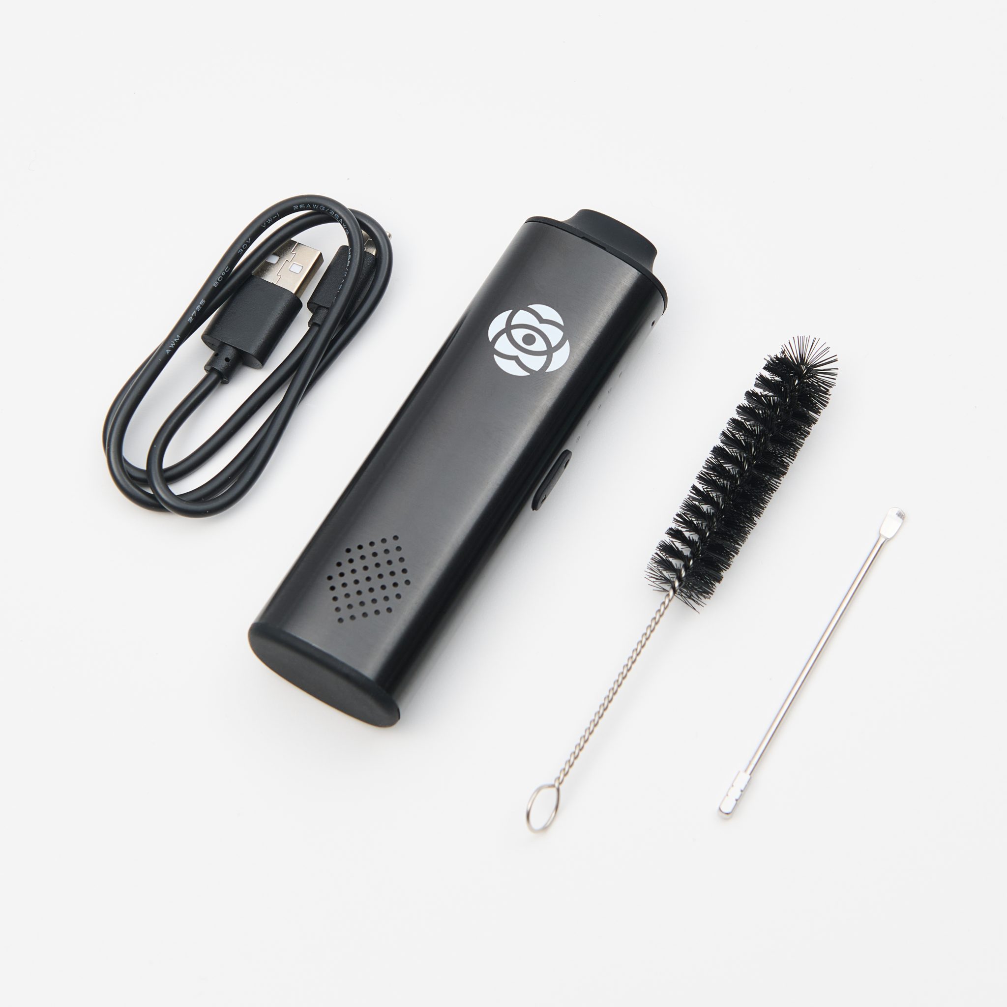 Trippy 2 with USB-C cable, cleaning brush and steel herb tool
